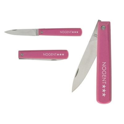 Couteau d'Office Pliant - 8 cm Lame Lisse - Rose - Sans Protection | Pocket | NOGENT ***
