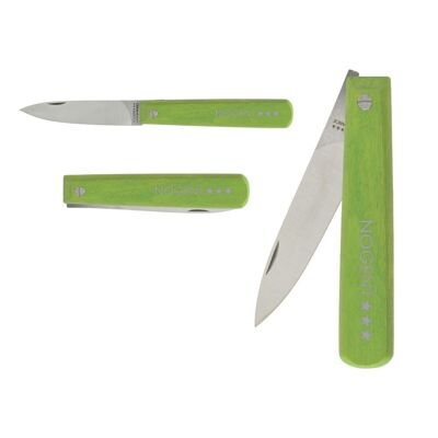 Couteau d'Office Pliant - 8 cm Lame Lisse - Vert - Sans Protection | Pocket | NOGENT ***