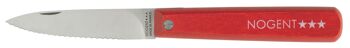 Couteau d'Office Pliant - 8 cm Lame Crantée 3mm - Rouge - Sans Protection | Pocket | NOGENT *** 3