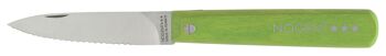 Couteau d'Office Pliant - 8 cm Lame Crantée 3mm - Vert - Sans Protection | Pocket | NOGENT *** 3