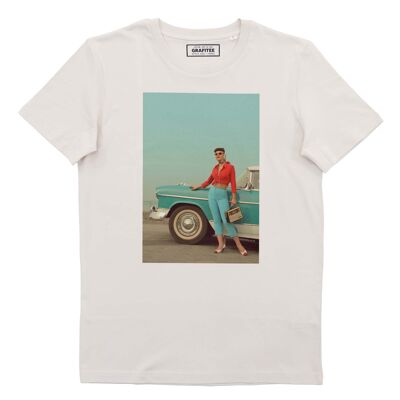 T-shirt Cadillac Lady - Tee-shirt Photo Vintage Années 50