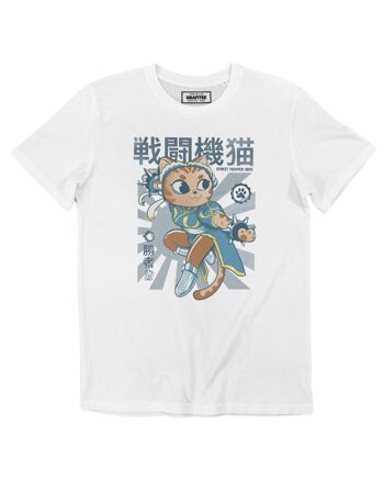 T-shirt Chun-li Chat -Tee-shirt Design Animaux Jeux-Vidéo 1