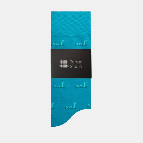Nessie Turquoise Socks - Perfect Souvenir of Loch Ness