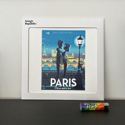 VIAGGIO PARIGI 22x22 cm MONSIEUR Z PARIS AMORE