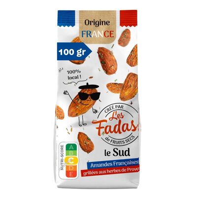 FRUTOS SECOS / ALMENDRAS DEL SUR asadas con hierbas provenzales, miel, perejil y sal de Camarga ORIGEN FRANCIA 7x100G