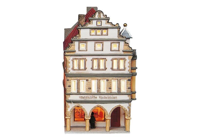 House Münster/Prinzipalmarkt made of porcelain, W13 x D10 x H21 cm