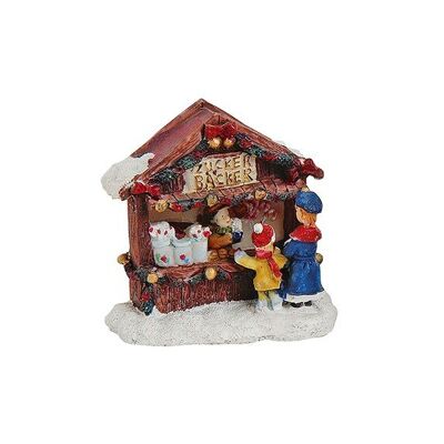 Miniatur-Zuckerbäcker-Stand aus Poly, B8 x T4 x H7 cm