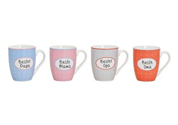 Mug Best Mama / Papa / Grandma / Grandpa en porcelaine, 4 assortis, 10 cm 300ml