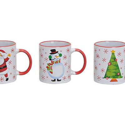 Taza con motivo navideño de cerámica, 3 surtidos (An(Al/Pr) 12x9.5x8cm, 300ml