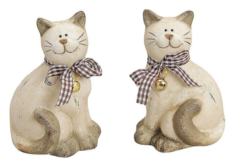 Gatto in argilla, 2 assortiti, L7 x P11 x H7 cm