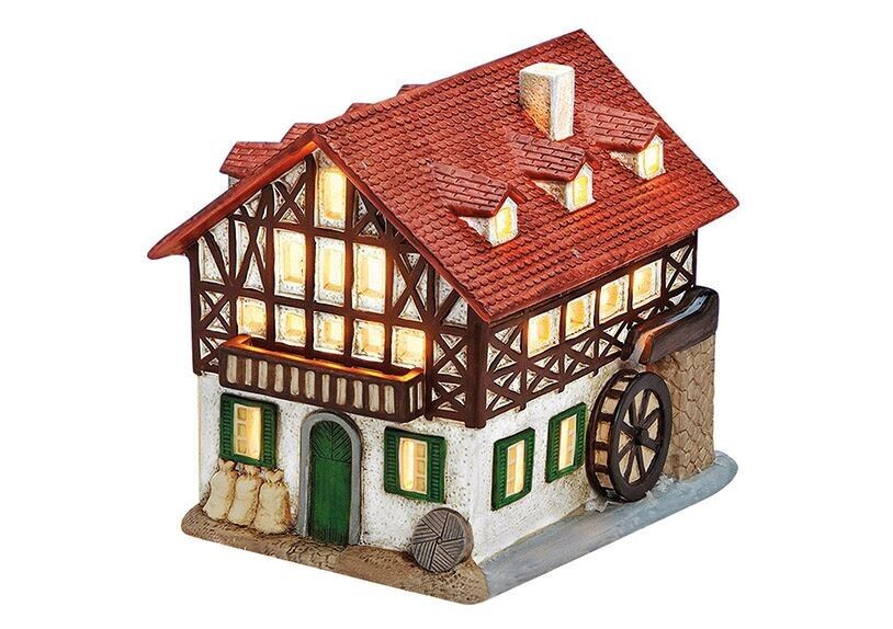 Mulino a lanterna in porcellana, L12 x P16 x H14 cm