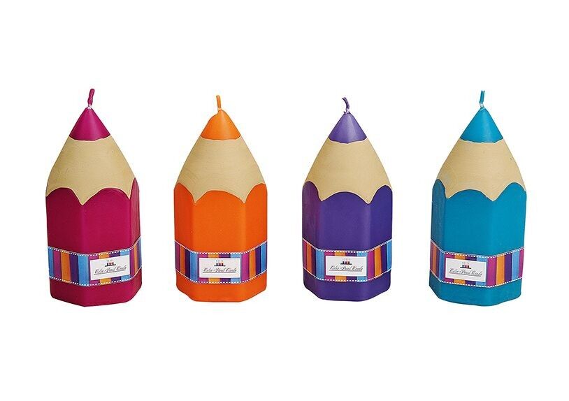 Candles in pen form, assorted, 14 cm