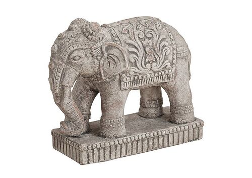 Elefant in grau aus Keramik, B27 x T11 x H23 cm
