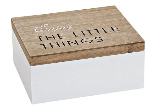 Aufbewahrungsbox Little Things aus Holz, B22 x T18 x H10 cm