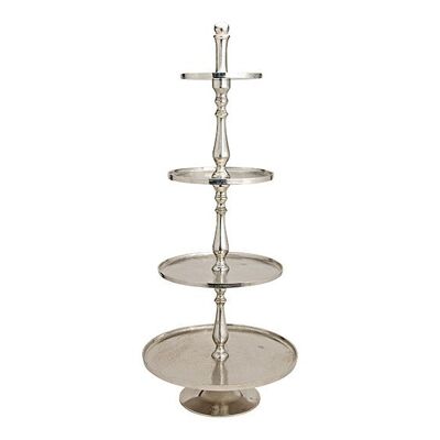 Présentoir à gâteaux à 4 niveaux en métal, 130 cm, 25/34/42/53 cm Ø