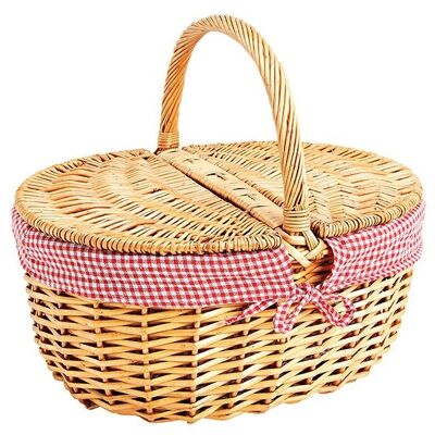 Cestino da picnic in salice, L40 x P30 x H18 cm