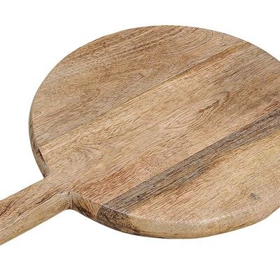 Tabla de servir, tabla de cortar de madera de mango marrón (An/Al/Pr) 34x25x2cm