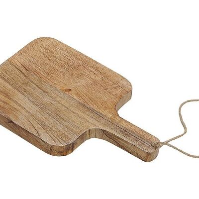 Tabla de servir, tabla de cortar de madera de mango marrón (An/Al/Pr) 29x18x3cm