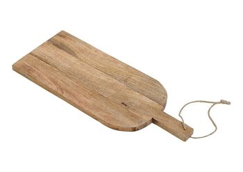 Planche de service, planche à découper en bois de manguier brun (L / H / P) 50x20x2cm