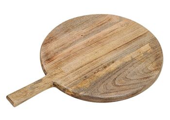 Planche de service, planche à découper en bois de manguier brun (L / H / P) 49x36x2cm