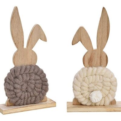 Supporto per conigli in legno, fibra sintetica bianco, marrone 2 volte, (L/A/P) 14x25x5 cm