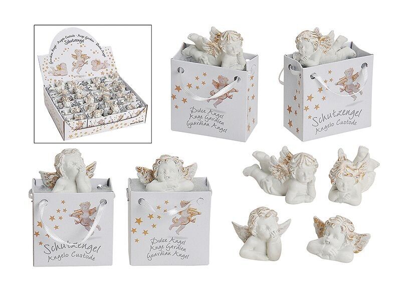 Schutzengel aus Poly, B3 x T5 in Tüte, sortiert