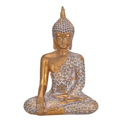 Buddha realizzato in polioro (L/A/P) 17x24x11 cm