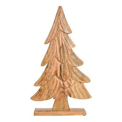 Árbol de Navidad de madera de mango marrón (An/Al/Pr) 41x68x10cm