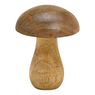 Fungo in legno di mango marrone (L/A/P) 9x12x9 cm