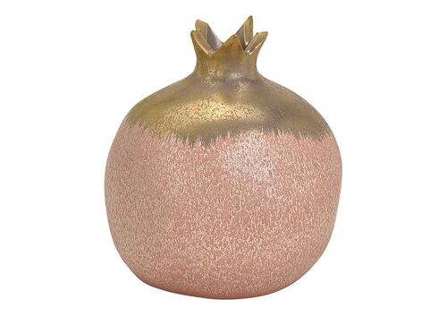 Vase Granatapfel aus Keramik Pink/Rosa, gold (B/H/T) 11x12x11cm