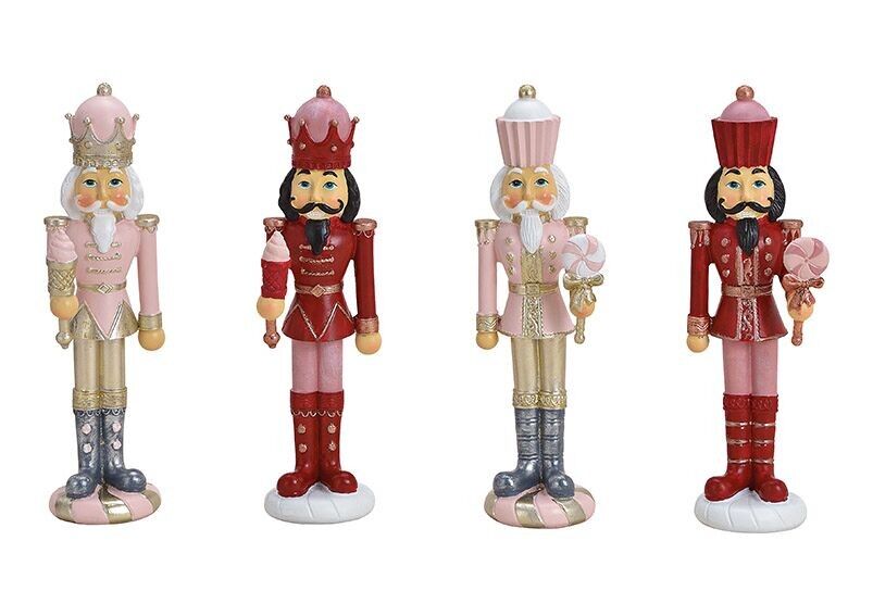 Nussknacker aus Poly Bordeaux, pink 4-fach, (B/H/T) 7x23x7cm