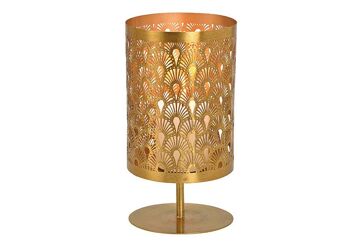 Lanterne en métal doré (L/H/P) 13x25x13cm