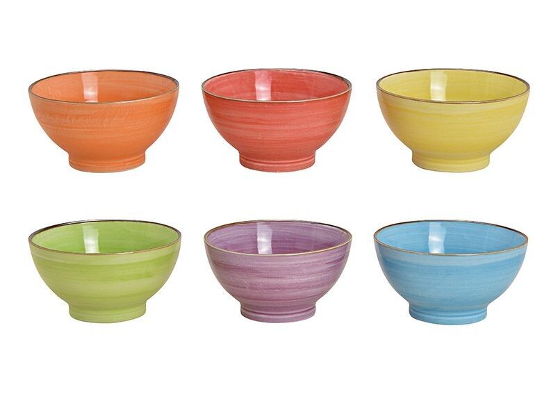 Ciotola in gres, 6 strati, (L / A / P) 16x16x8 cm 850 ml