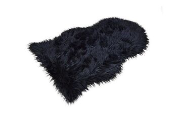 Fausse fourrure noir (L/H) 90x60cm