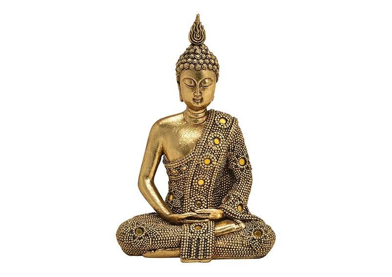 Buddha realizzato in polioro (L/A/P) 13x19x9 cm