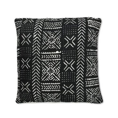 African Mudcloth Pillow Black - Cushion MD012