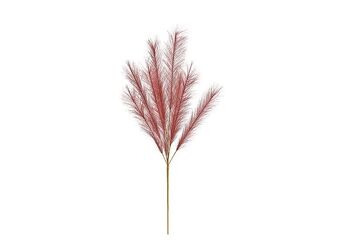 Herbe de la pampa en plastique rouge (H) 91cm