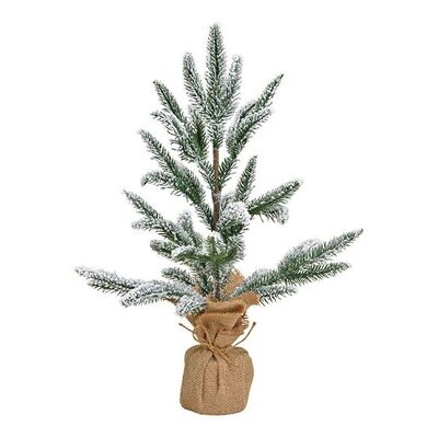 Albero di Natale con neve in plastica verde (L/A/P) 30x51x30 cm