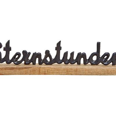Lettrage de stand, Star Hours, sur un socle en bois en métal noir (L/H/P) 40x10x5cm
