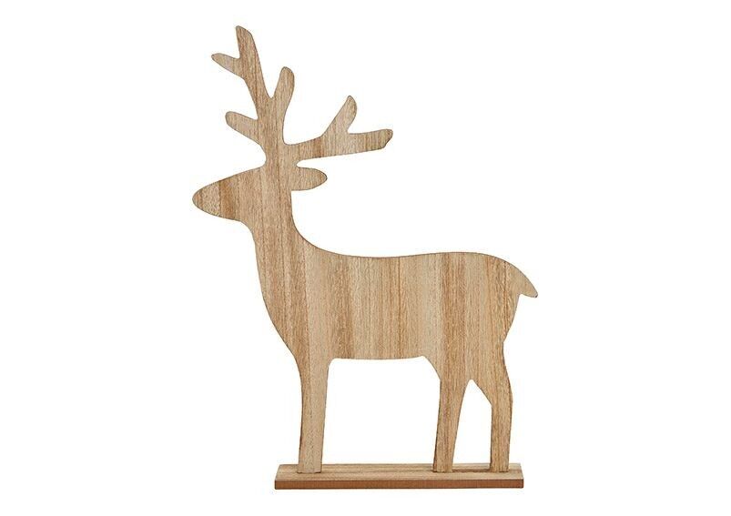 Supporto per cervi in ​​legno marrone (L/A/P) 33x44x5 cm