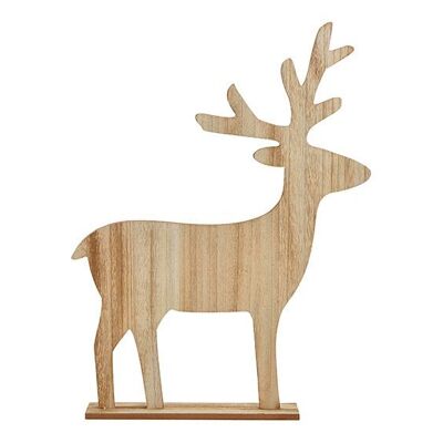 Support de cerf en bois marron (L/H/P) 42x56x5cm