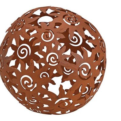 Bola decorativa de sol de metal marrón Ø18cm