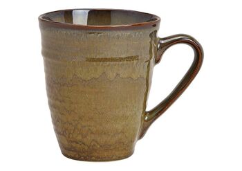 Mug Jumbo en faïence marron (L/H/P) 14x12x10cm 500ml