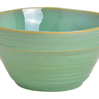 Cuenco de cerámica verde (An/Al/Pr) 18x9x18cm 1250ml