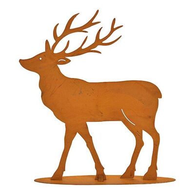 Supporto per cervo, finitura arrugginita, in metallo marrone (L/A/P) 27x30x5 cm