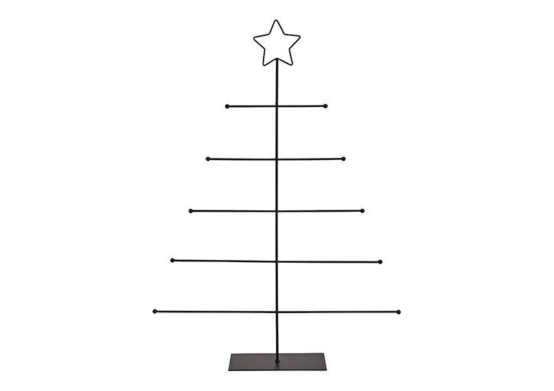 Supporto per albero di Natale in metallo nero (L/A/P) 43x60x8 cm