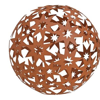 Sfera, decoro stella, realizzata in metallo marrone Ø24cm