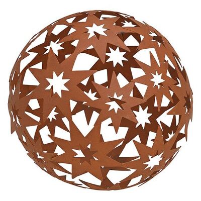 Bola decorativa en forma de estrella, de metal marrón Ø18cm