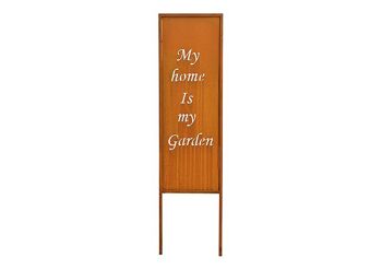 Prise finition rouillée, Ma maison est mon jardin, en métal marron (L/H/P) 22x83x1cm