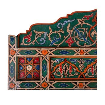 Cadre Miroir Marocain en Bois - Vintage Vert - 100 x 61 cm 3
